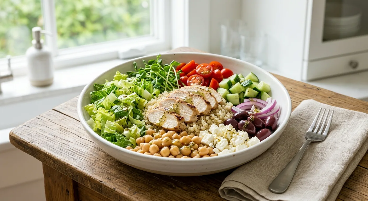 Quinoa Greek power bowl